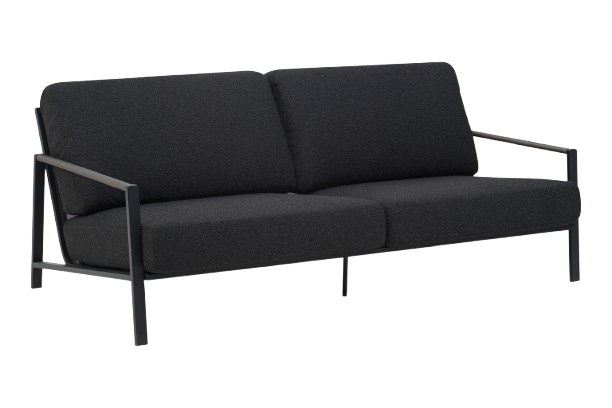 Lyra 2,5-sits soffa - svart/teddy black dyna