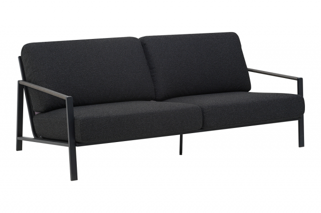 Lyra 2,5-sits soffa - svart/teddy black dyna