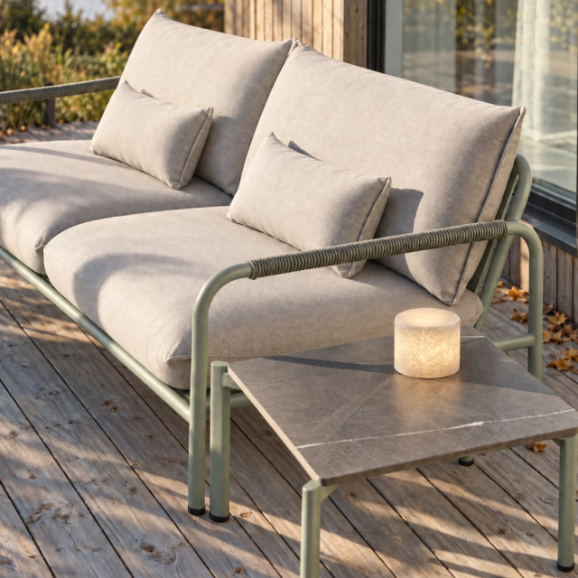 Lerberget 2,5-sits soffa - dusty green/ash dyna