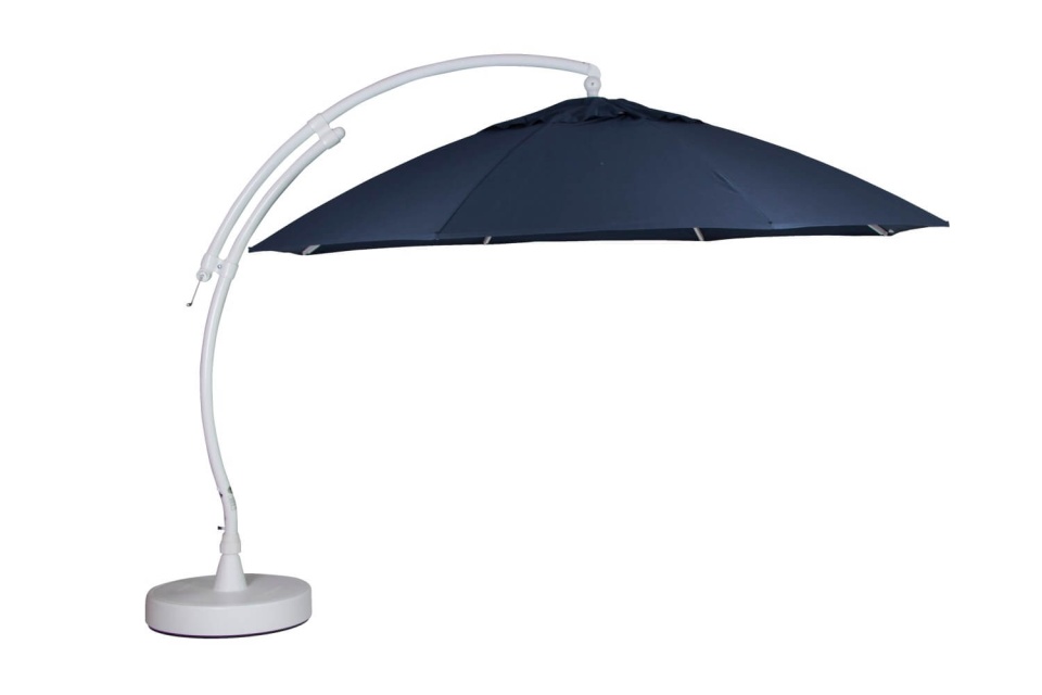 Easy Sun frihängande parasoll - vit/marin
