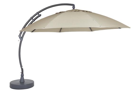 Easy Sun frihängande parasoll 3,75 m - antracit/sand