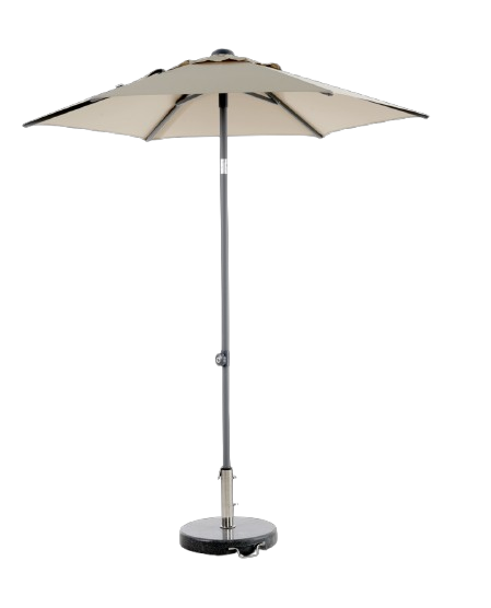 Poppi push-up parasoll Ø 2 m - antracit/champagne