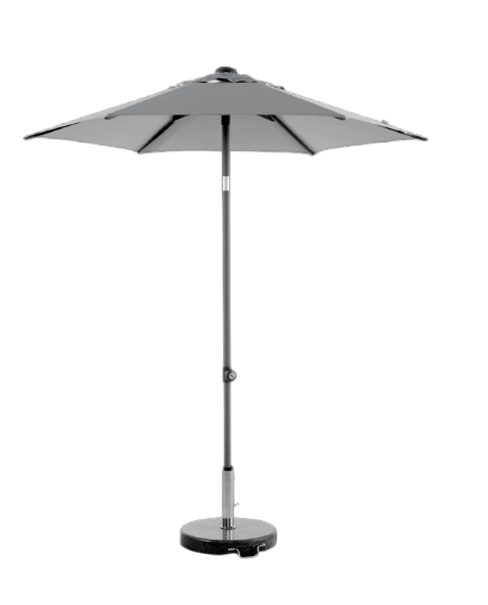 Poppi push-up parasoll Ø 2 m - antracit/grey