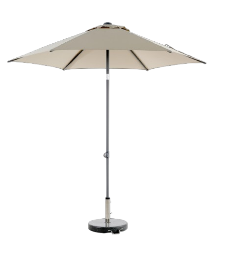 Poppi push-up parasoll Ø 2,5 m - antracit/champagne