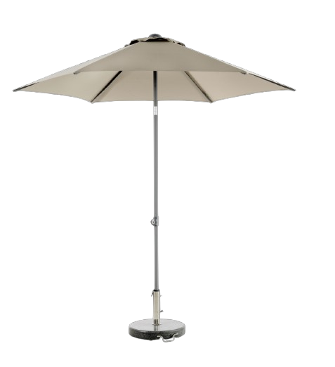 Poppi push-up parasoll Ø 2,5 m - antracit/taupe