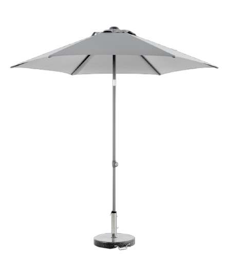 Poppi push-up parasoll Ø 2,5 m - antracit/grey