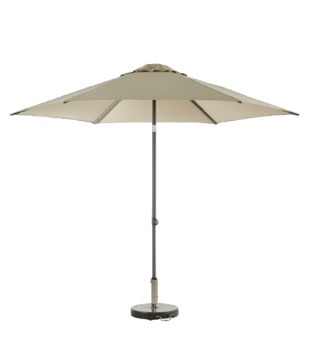 Poppi push-up parasoll Ø 3 m - antracit/champagne