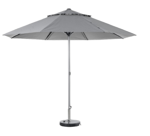 Bolano parasoll Ø 3,3 m - silver grey/grey