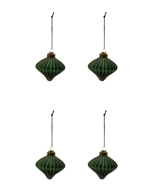 Spin julgransdekoration, 4-pack - green