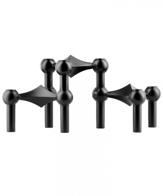 STOFF Nagel ljusstake, 3-pack - black