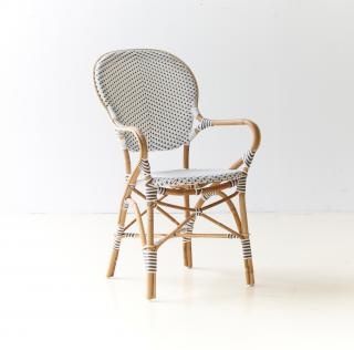 Isabell karmstol i rotting - vit/cappuchino