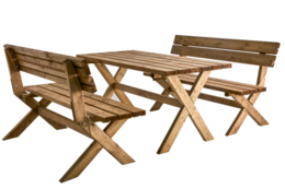 Tallbacken picnic-set - brun furu