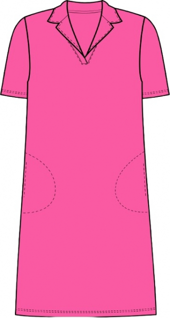 Strandklänning, frotté - magenta