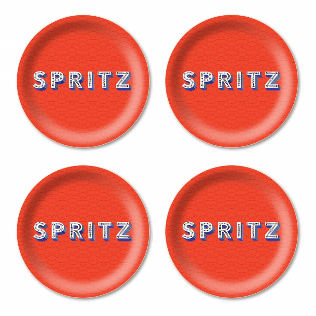 Spritz glasunderlägg Ø 11 cm - satsuma orange