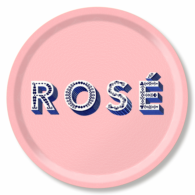 Rosé bricka Ø 39 cm - light pink