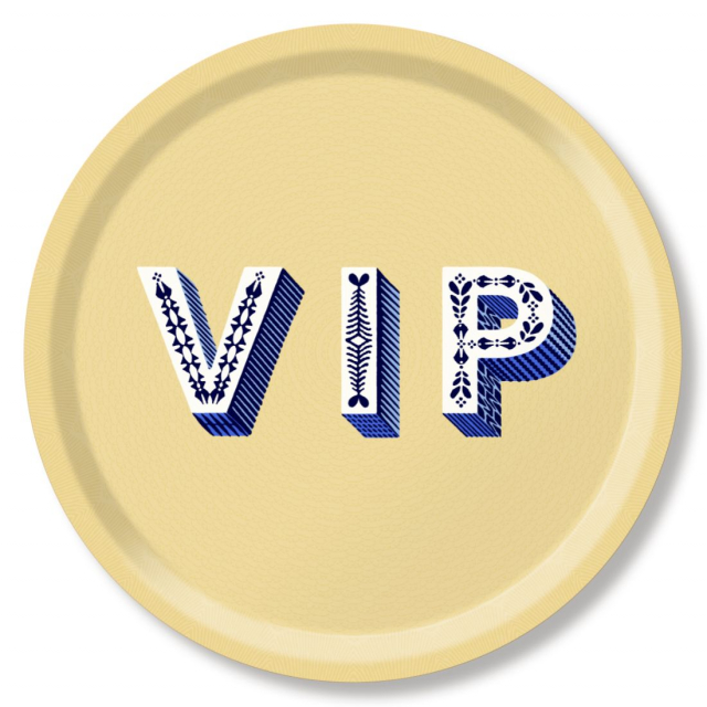 VIP bricka Ø 39 cm - cream