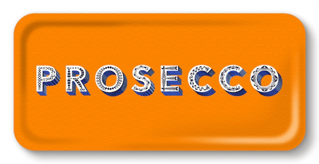 Prosecco bricka 32x15 cm - satsuma orange