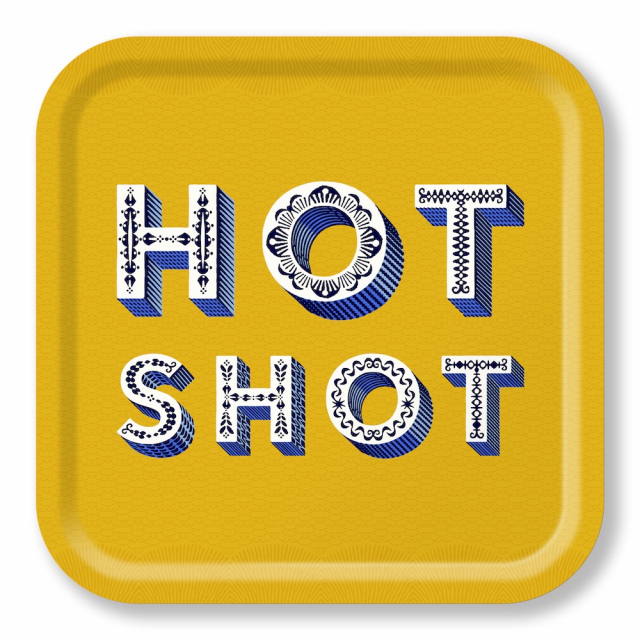 Hot Shot bricka 32x32 cm - yellow