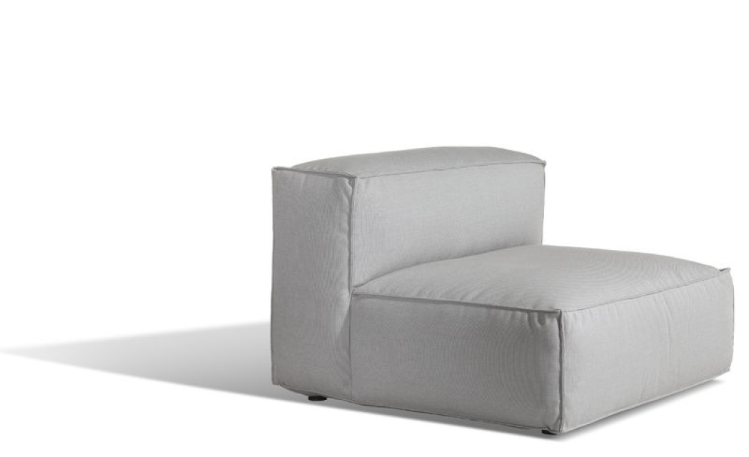 Asker lounge mittdel large - light grey Sunbrella Sling