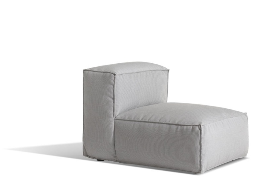 Asker lounge mittdel small - light grey Sunbrella Sling
