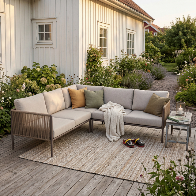 Dahlia hörnsoffa - khaki