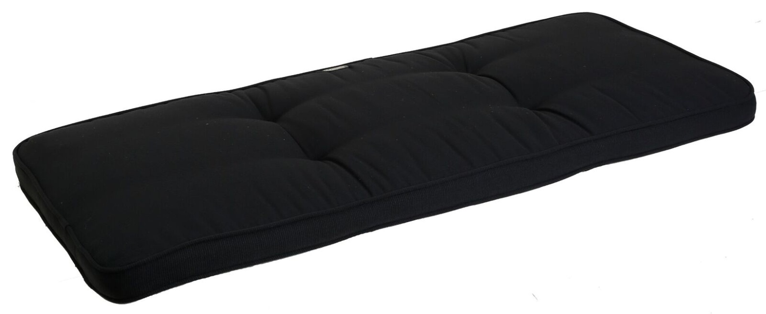 Bänkdyna Canyon 100 cm, smal - svart struktur