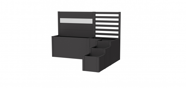 DaVinci växtlådesystem 2 - metallic mörkgrå