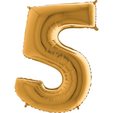 Ballongsiffror guld 0 till 9 inkl. helium-5