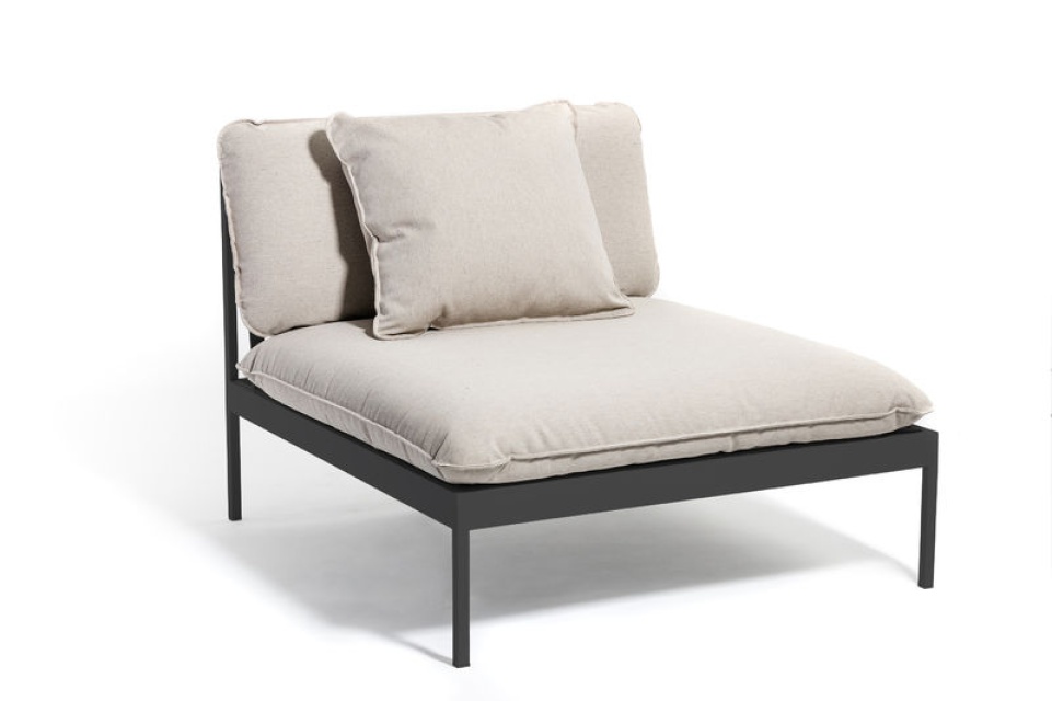 Bönan lounge mittdel - dark grey/light grey Ash
