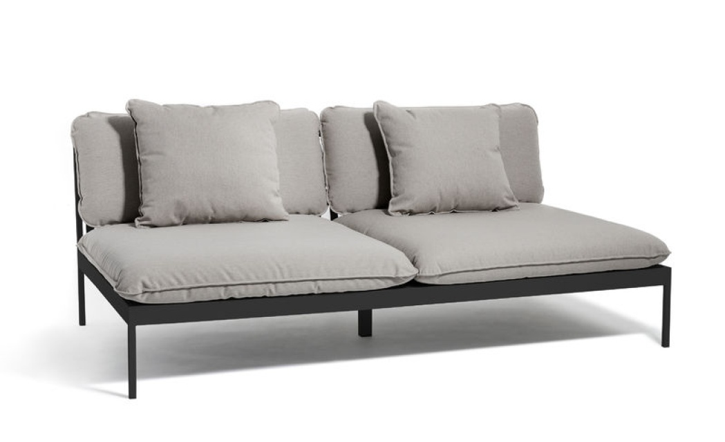 Bönan lounge 2-sits soffa - dark grey/light grey Sling