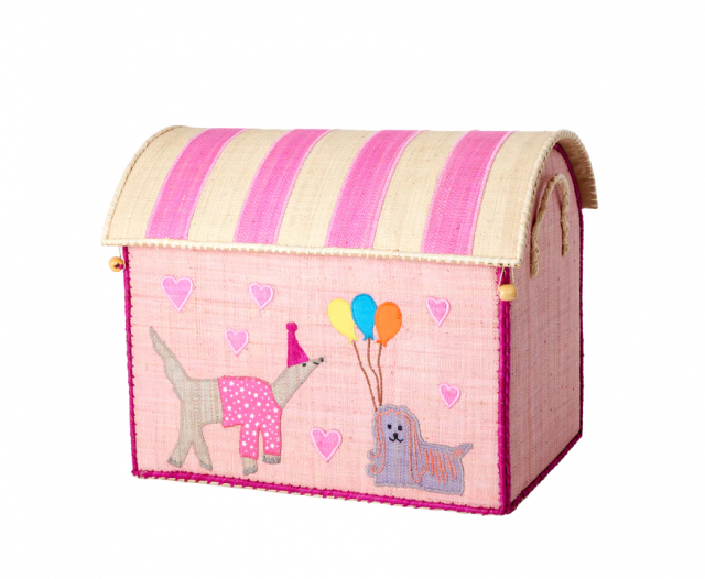 Party Animal förvaringskorg, medium - soft pink
