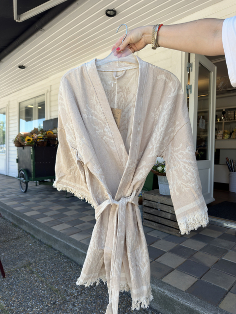 Beige Reef kimono, onesize - beige/vit