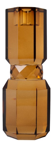 Crystal ljusstake H18,5 cm - brun
