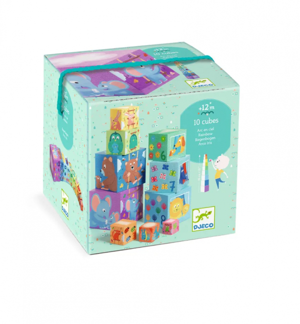 Rainbow byggklossar, 10-pack