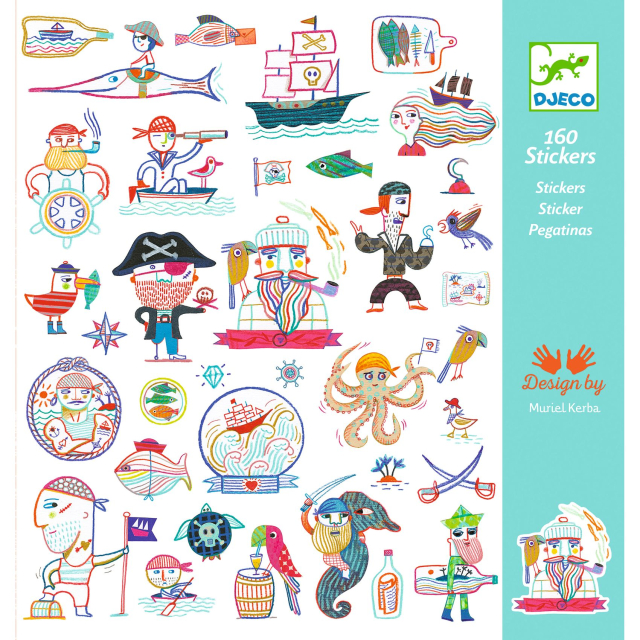 Pirate attack! stickers