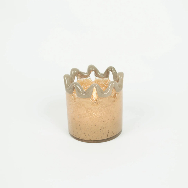 Alva ljuskopp H13,5 cm - beige