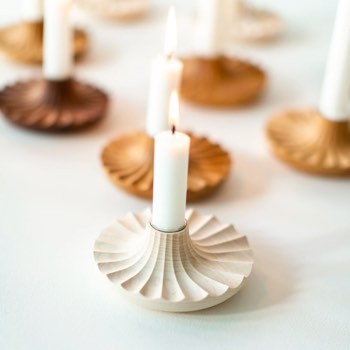 Daggkåpa ljusstake ask