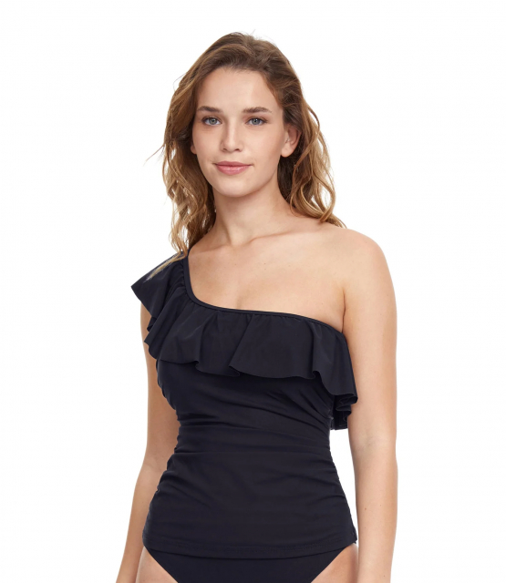 Tutti Frutti enaxlad tankini top - svart