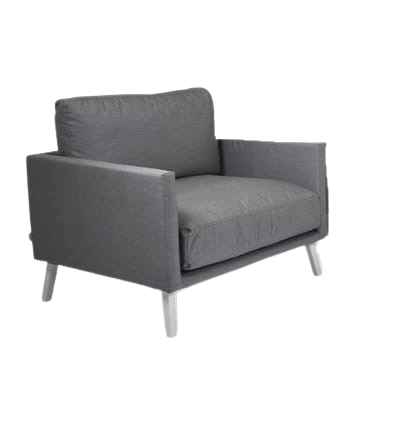 Easy fåtölj - vit/flanelle dyna