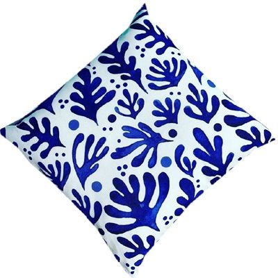 Prydnadskudde, allväders 50 x 50 cm - Seaweed blue