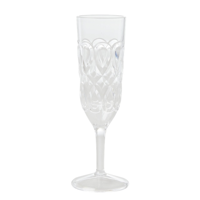 Swirly Embossed champagneglas - clear
