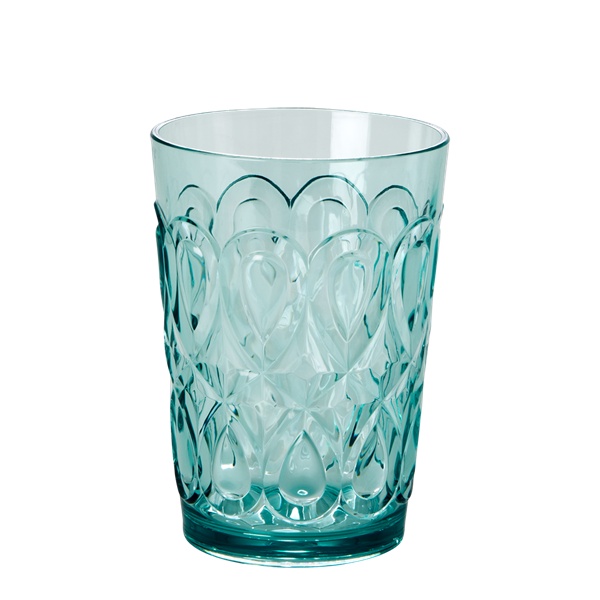Swirly Embossed dricksglas - mint