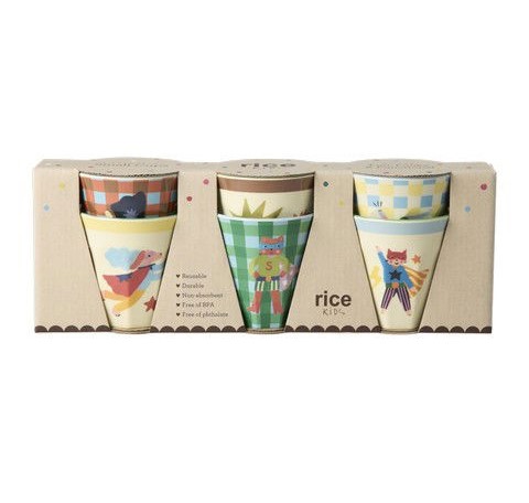 Hero melamin muggar, small 6-pack - green