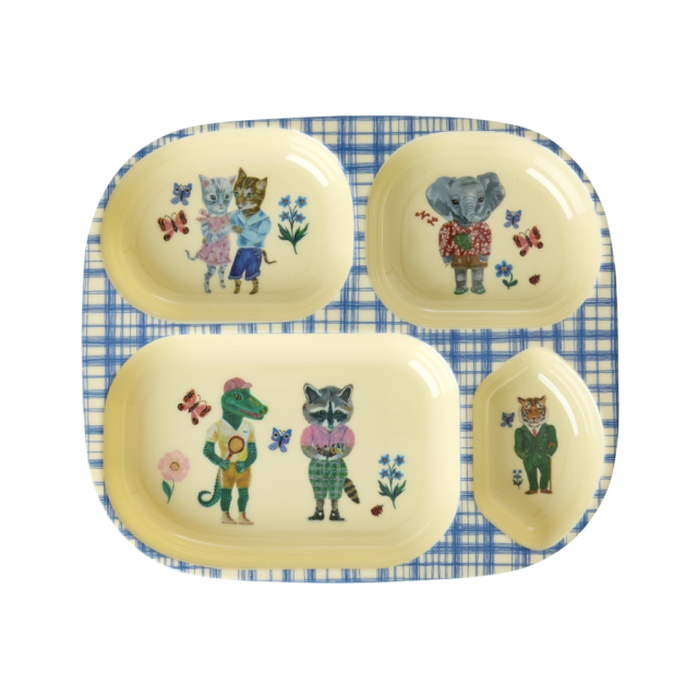 Nathalie Lété barntallrik med 4-pack - blue