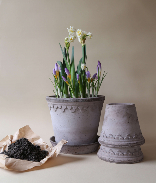 Köpenhamn kruka raw, flera storlekar - grey