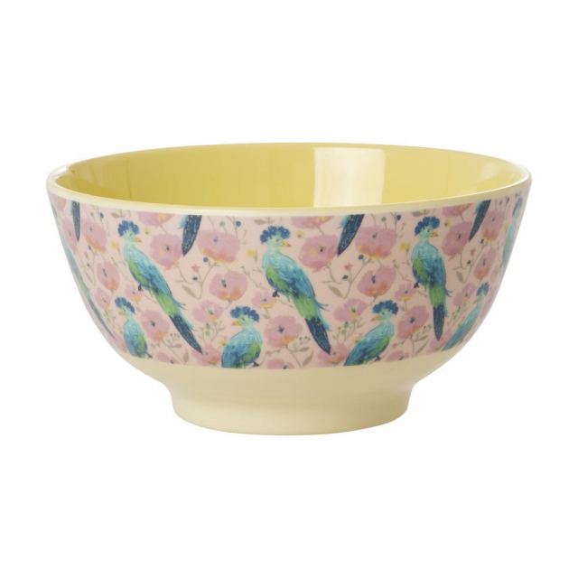 Exotic Bird melamin skål, medium - soft pink