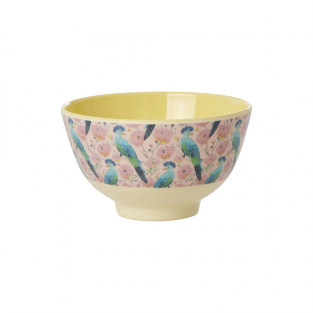 Exotic Bird melamin skål, small - soft pink