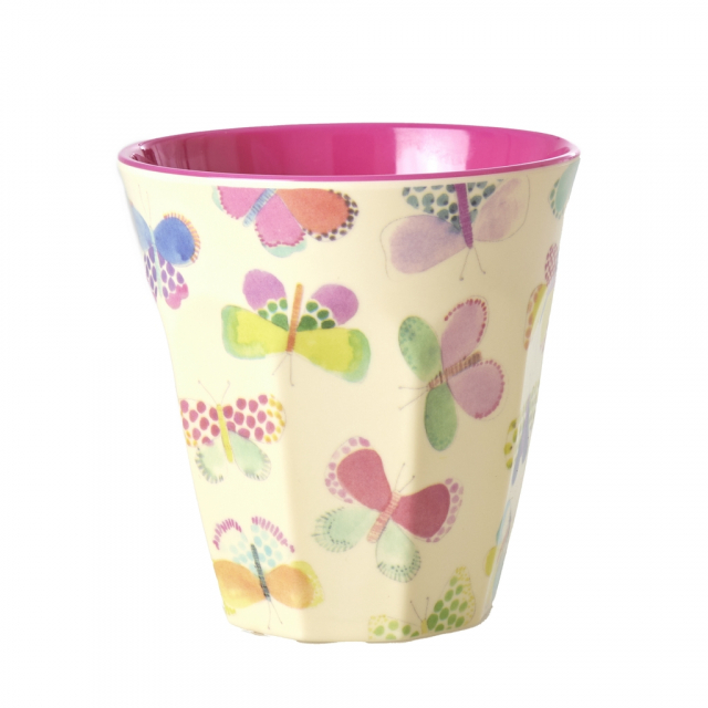 Butterfly melamin mugg - cream