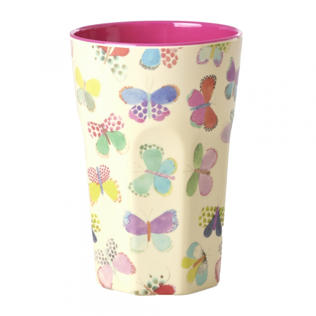 Butterfly melamin lattemugg - cream