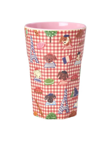 Kids in Paris melamin lattemugg - red 
